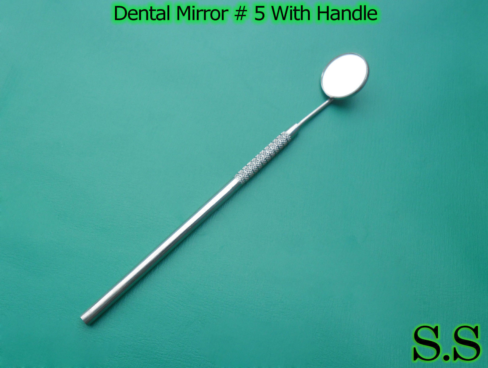 20 Inspection mirror # 5 with handle dental mirror new