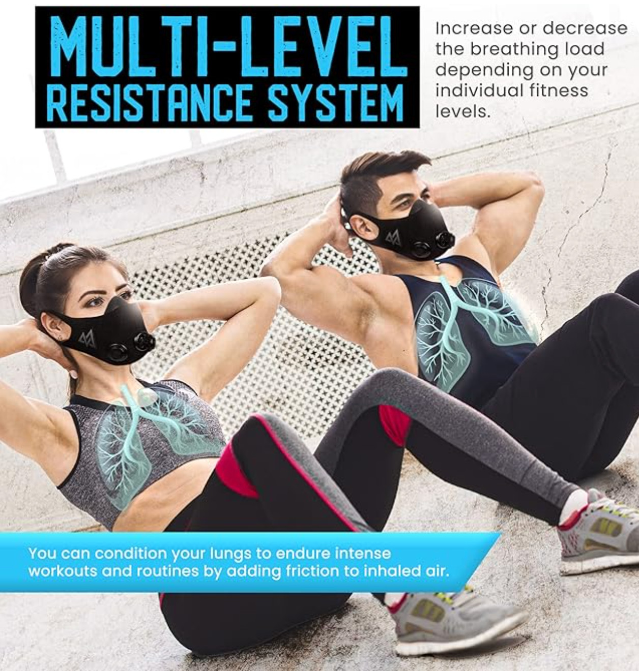 Training Mask 2.0 Elevation Training Mask, Endurance Running (Small Black\White)