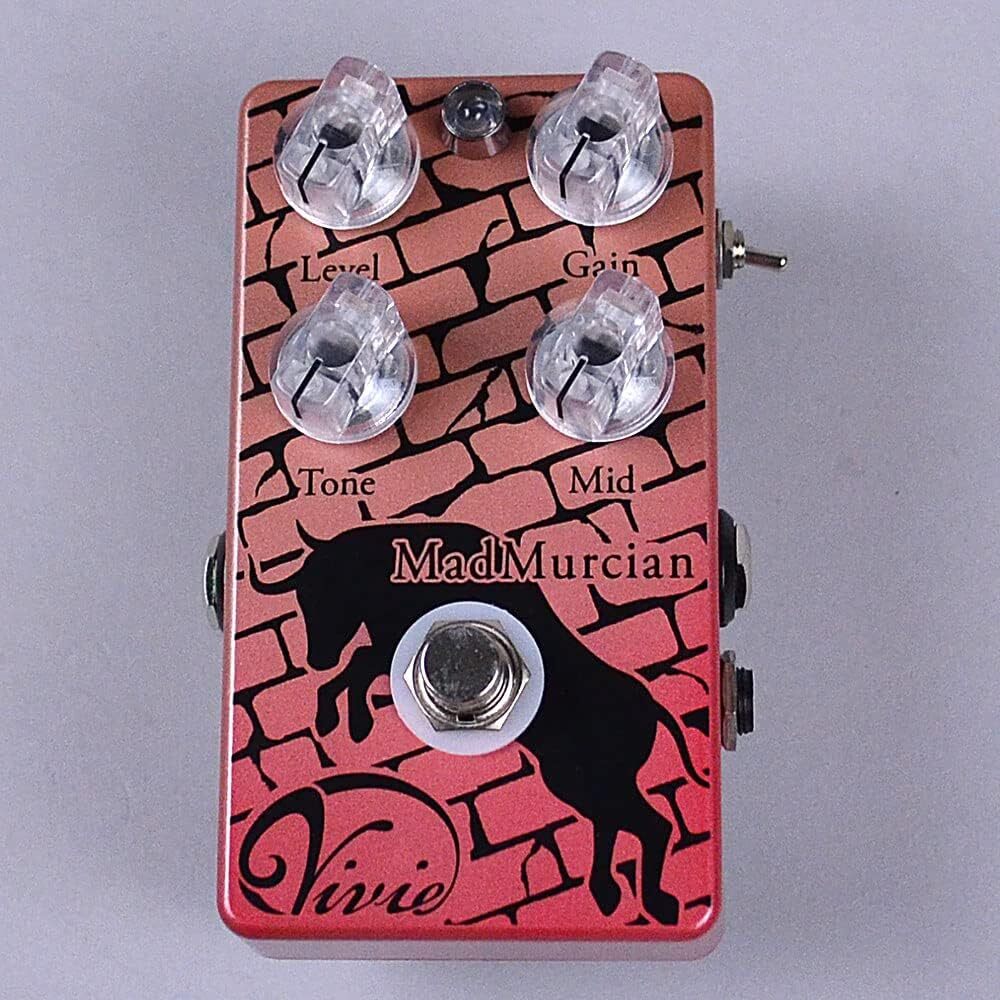 Vivie MadMurcian Fuzz Guitar Effects Pedal Made in Japan Red Pink