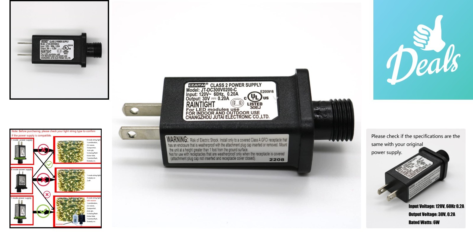 Durable 30V 6W Waterproof LED Transformer - Perfect for All Your Lighting Needs