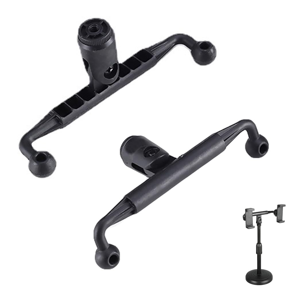 ThtRht 2 Pack Dual Phone Holder Tripod Mount Adapter 17mm Ball Mount...