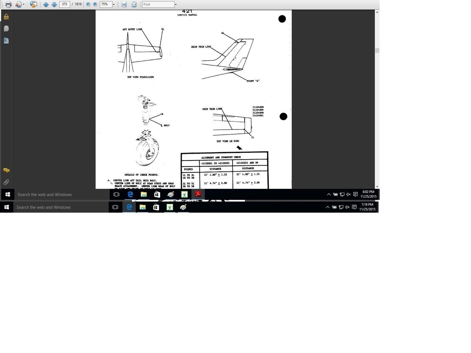 Cessna 421 A/B maintenance library service manual set n engine w A/Ds