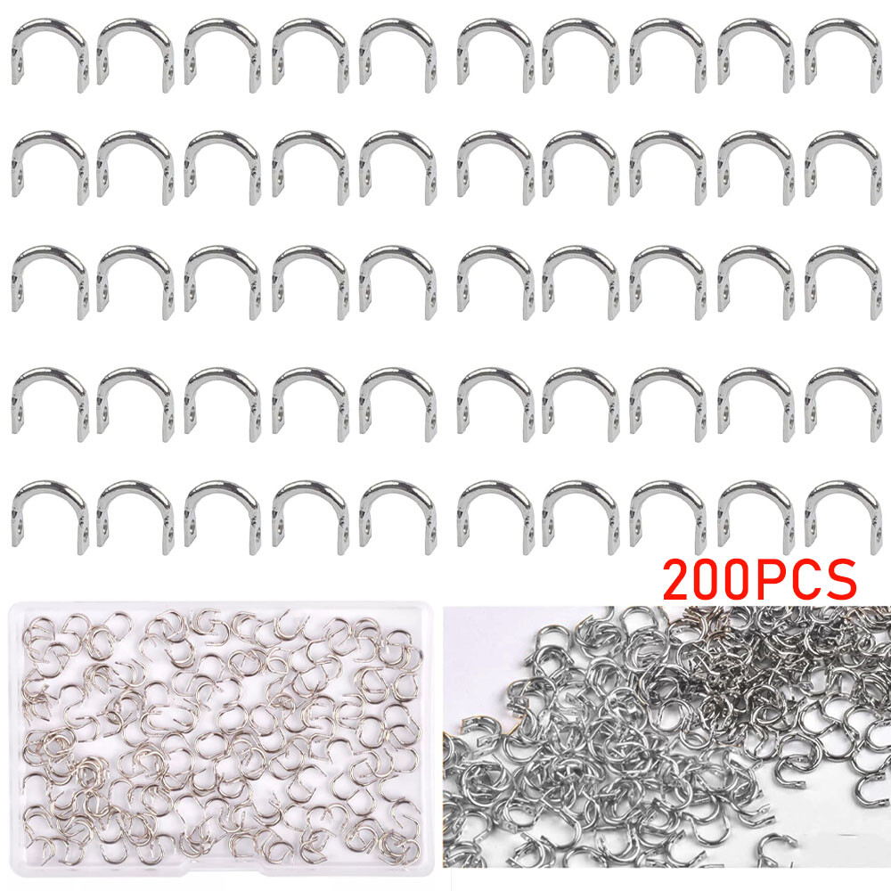 200Pcs Fishing Clevis Easy Spin Brass Spinner Clevis for Lures Making DIY Parts