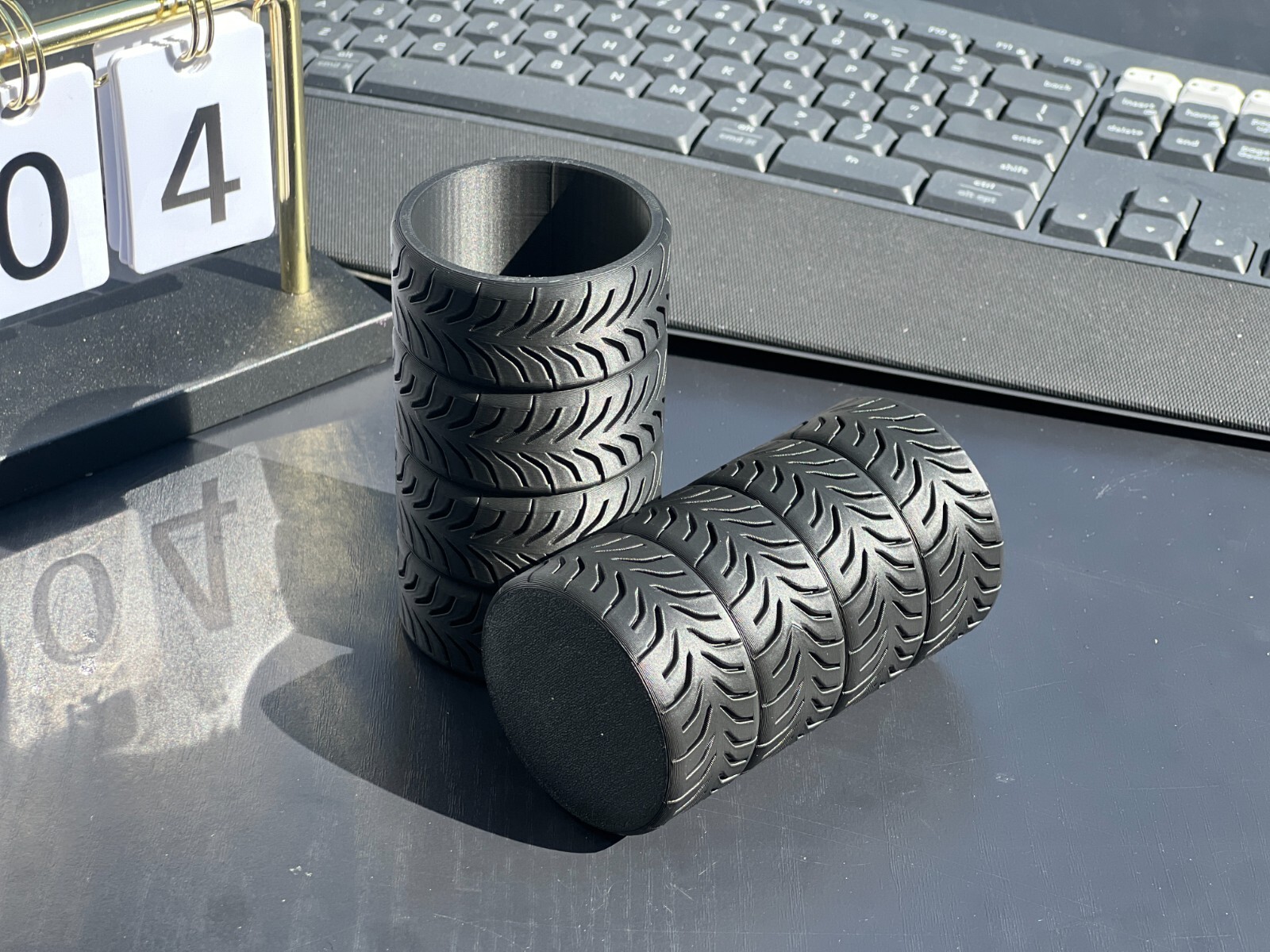 Tire Stack Pen Pencil Holder Cup | Gift for Car Enthusiasts | Gift for Fathers