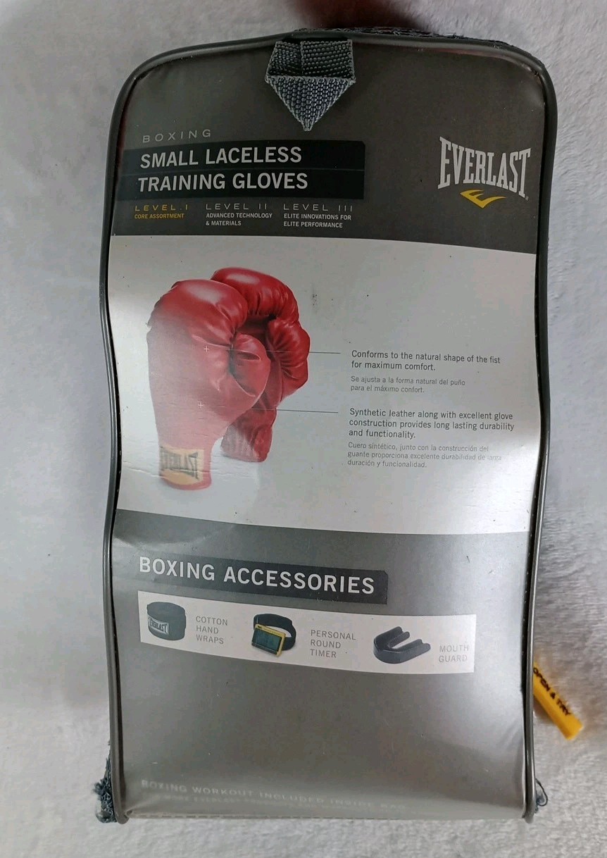 Everlast Small Laceless Training Gloves – Red – New in Case – Model 3003
