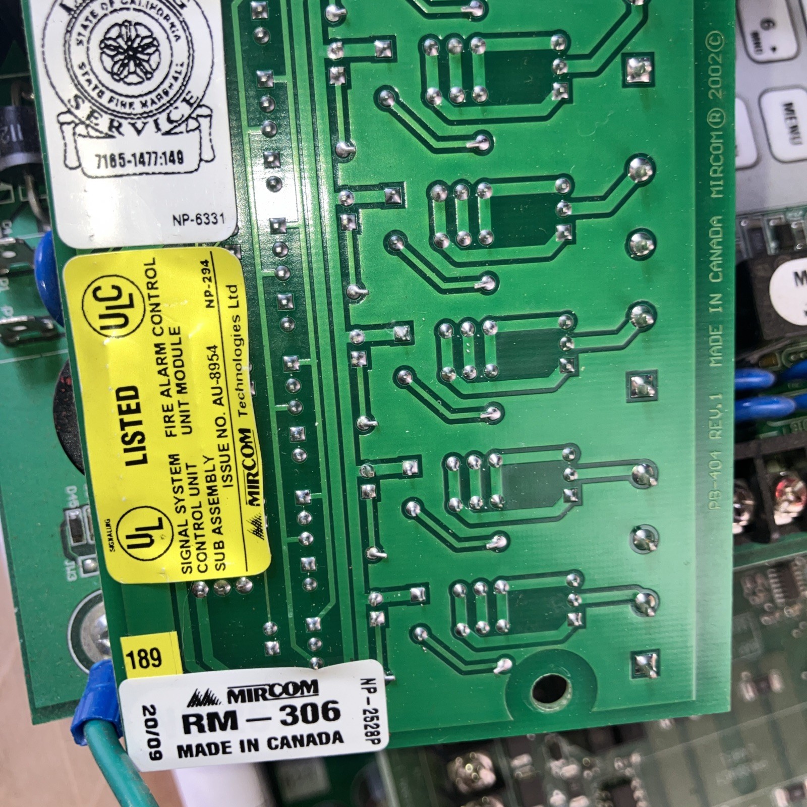Mircom FA-300 Fire Alarm Sub Assembly