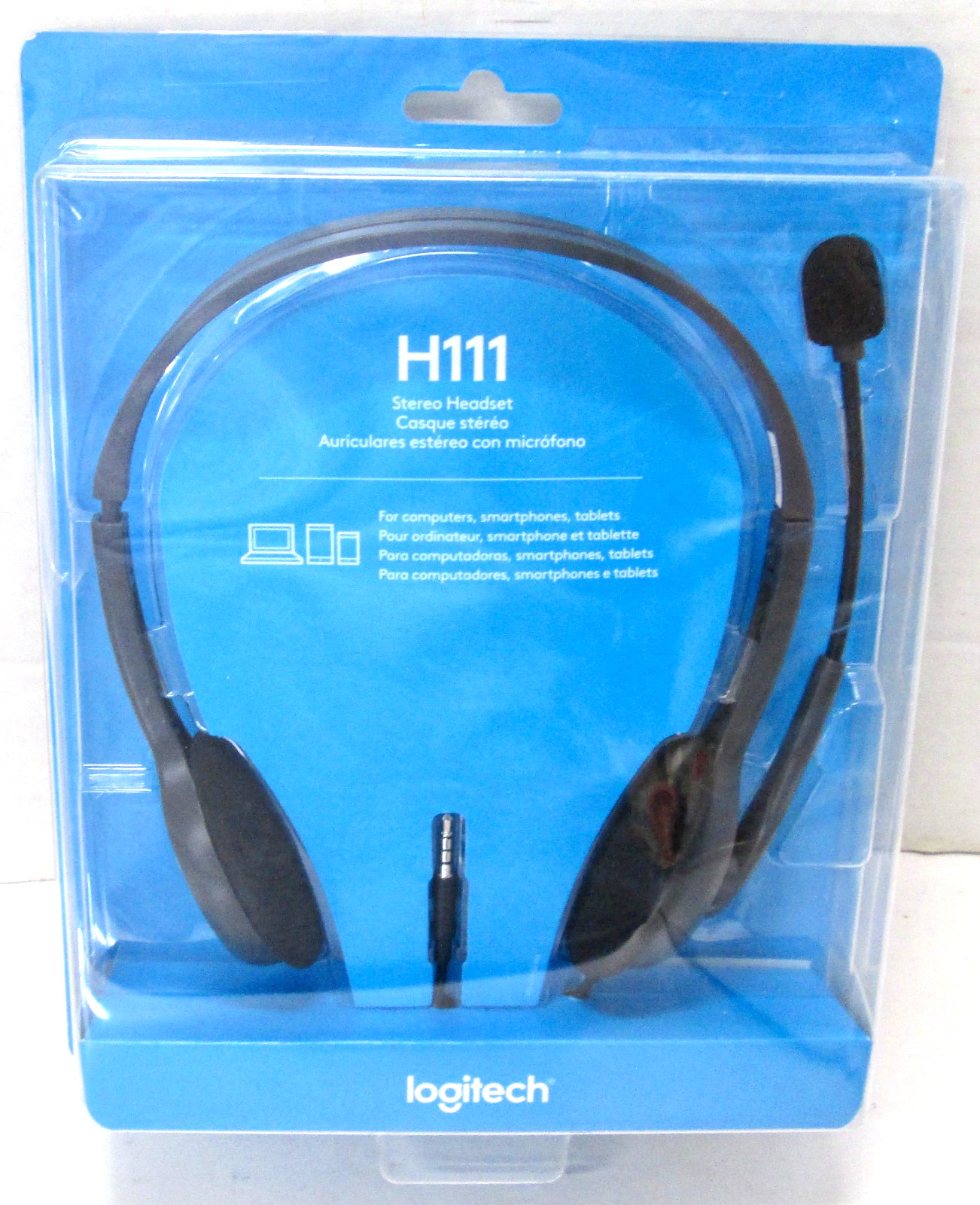 Logitech Stereo Headset W/Microphone H111 New/Sealed - Gaming, Teleconferencing