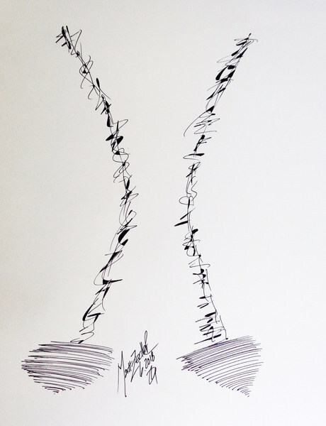 Matt Zedler Original | Drawing  | #B140 | 1 of 1 | 9 x 12" | Black Ink | $300