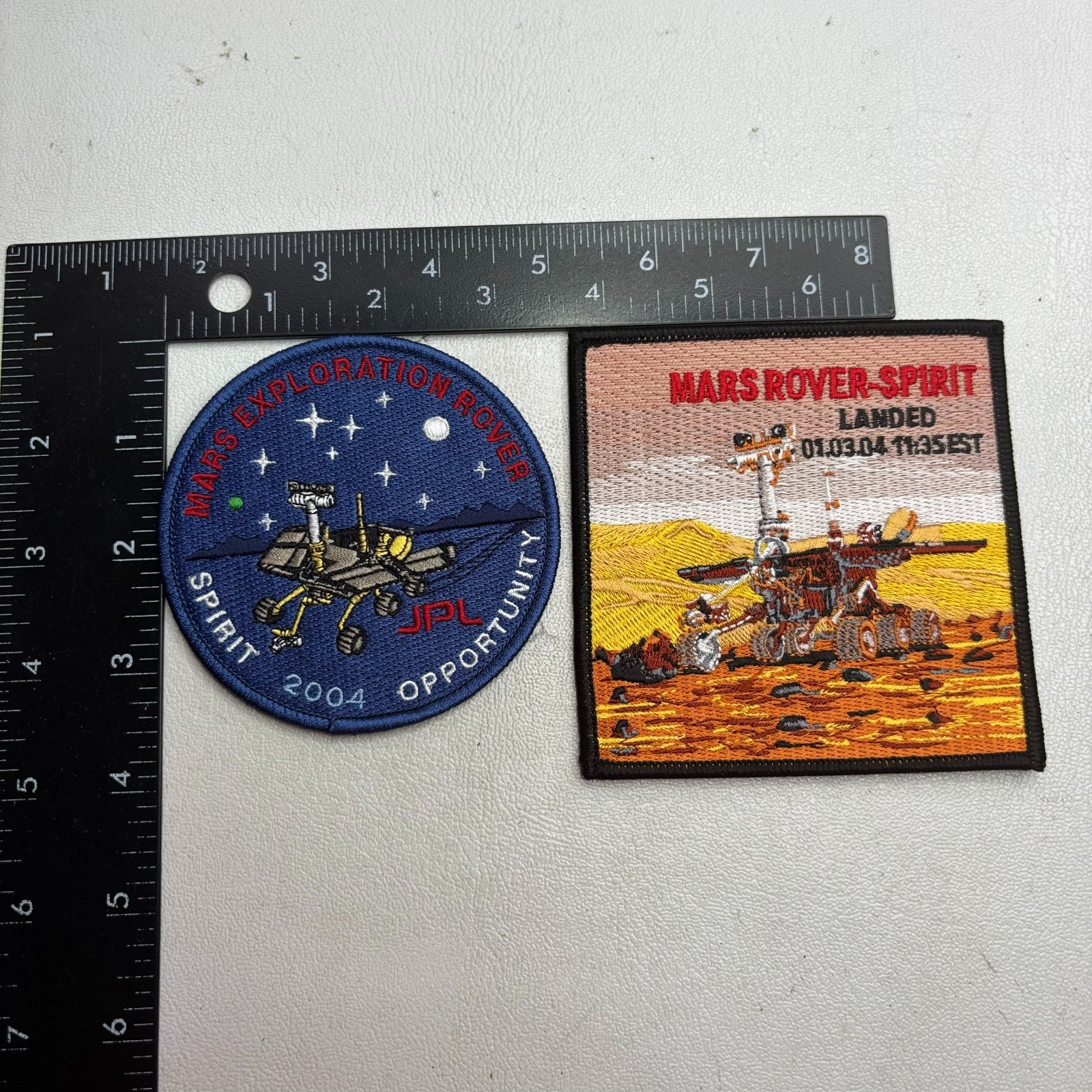 2004 2 Patches MARS EXPLORATION ROVER MARS ROVER SPIRIT Patches Lot 65XC