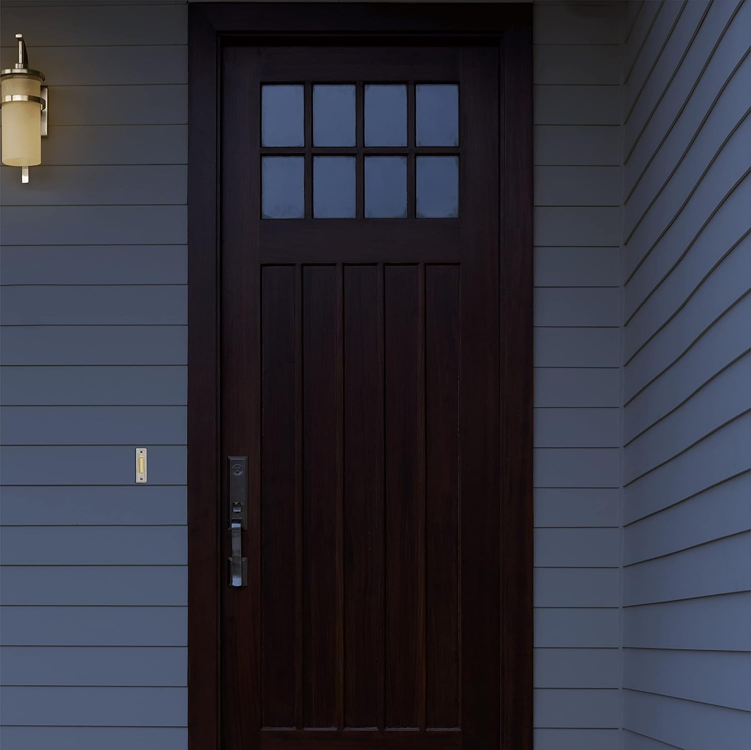 Durable Rectangular Lighted Doorbell Button - Easy Wall Mount Solution in White