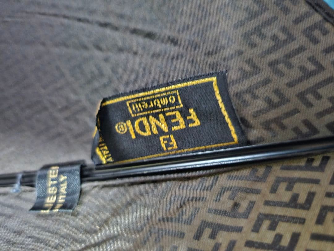 Fendi Long Umbrella Logo Pattern