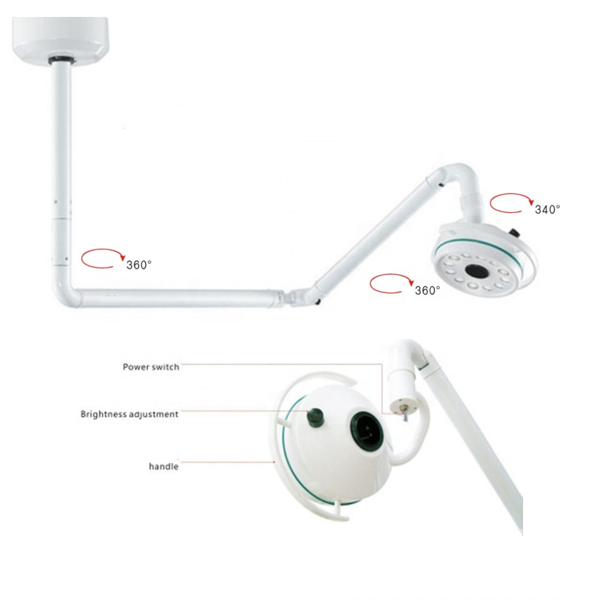 36W LED Ceiling Mounted Surgical Light Dental Medical Shadowless Light 800mm USA