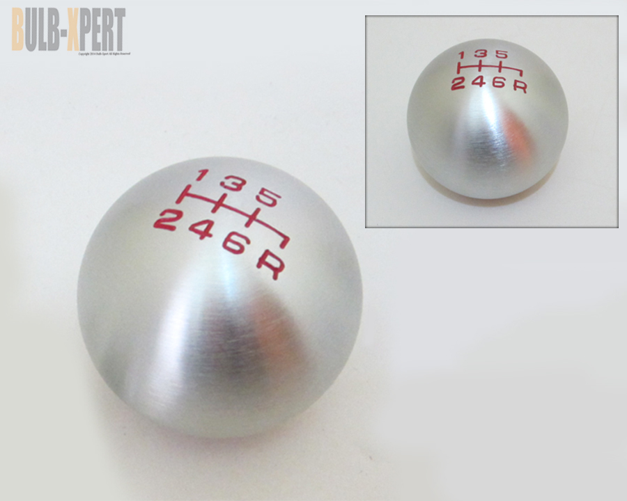 6 SPEED BRUSHED SILVER SHIFTER BALL SHIFT KNOB FOR NISSAN SKYLINE GTR 370Z 350Z
