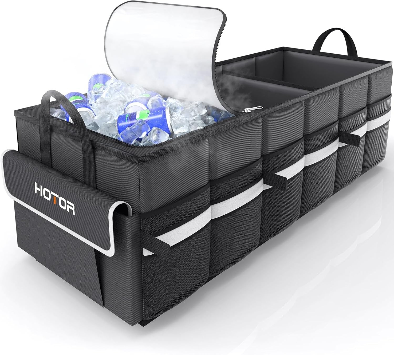 HOTOR Trunk Organizer - Car Organizer with Built-In Leakproof Car Cooler, Collap