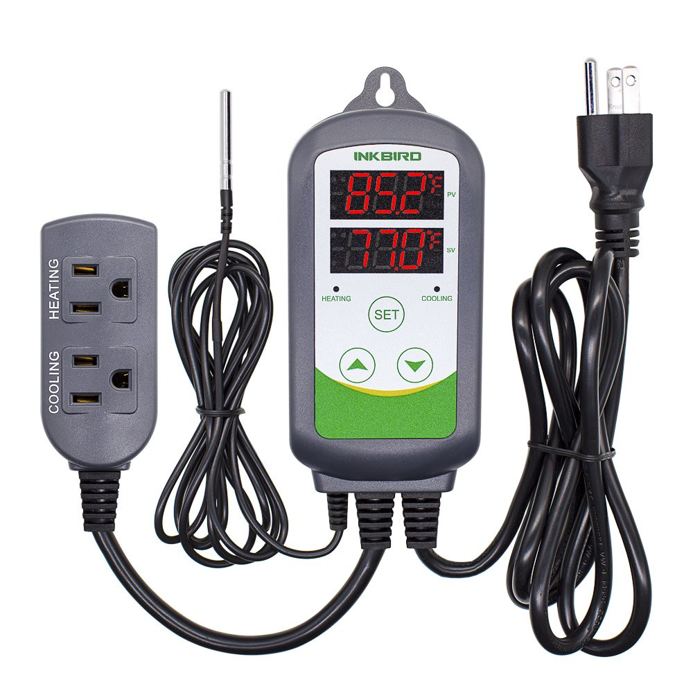 Inkbird ITC-308 Digital Temperature Controller 2-Stage Outlet Thermostat Heating