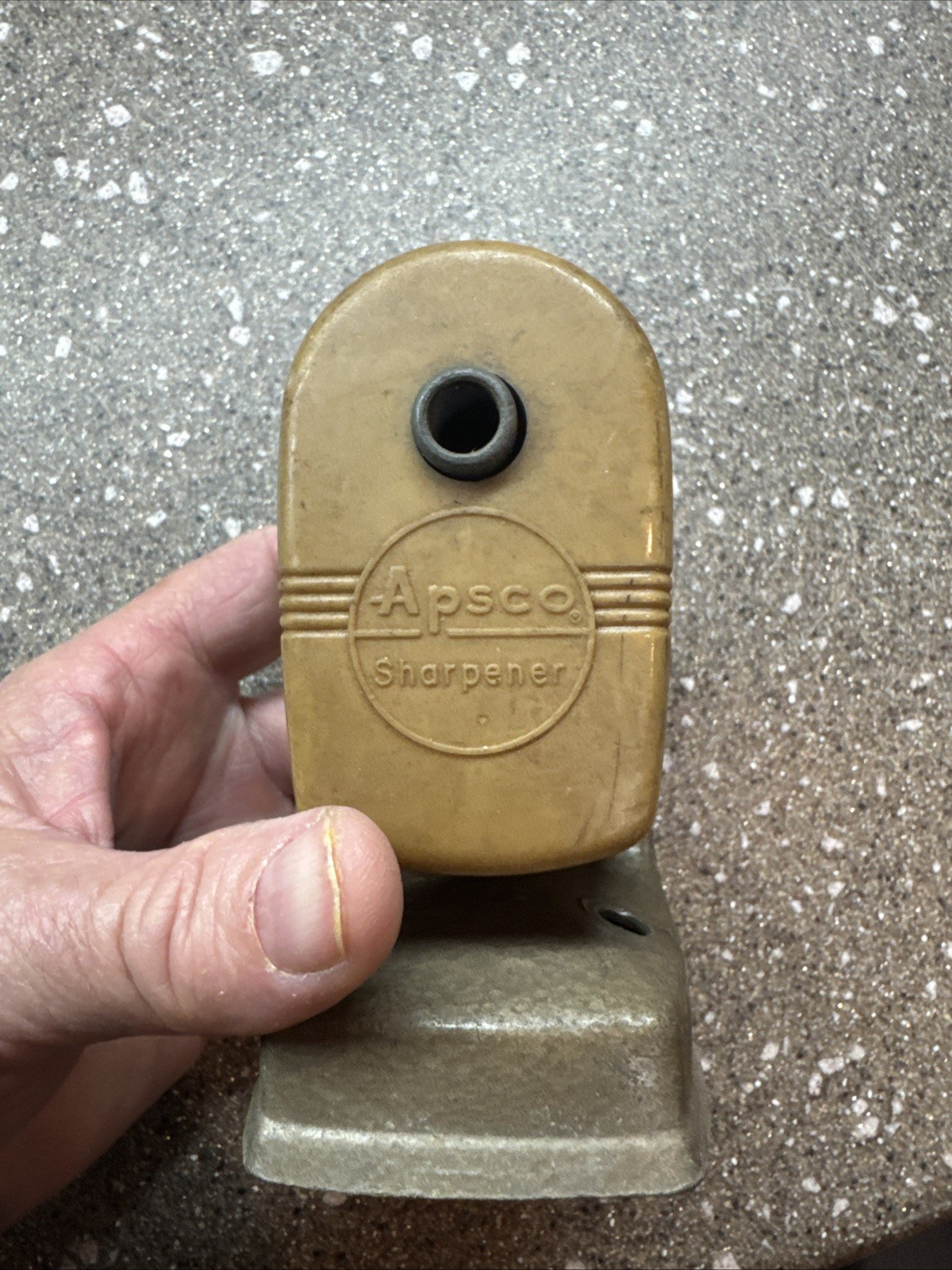 VTG Apsco Vacu-Base Vacuum Base Pencil Sharpener, Works missing bottom.