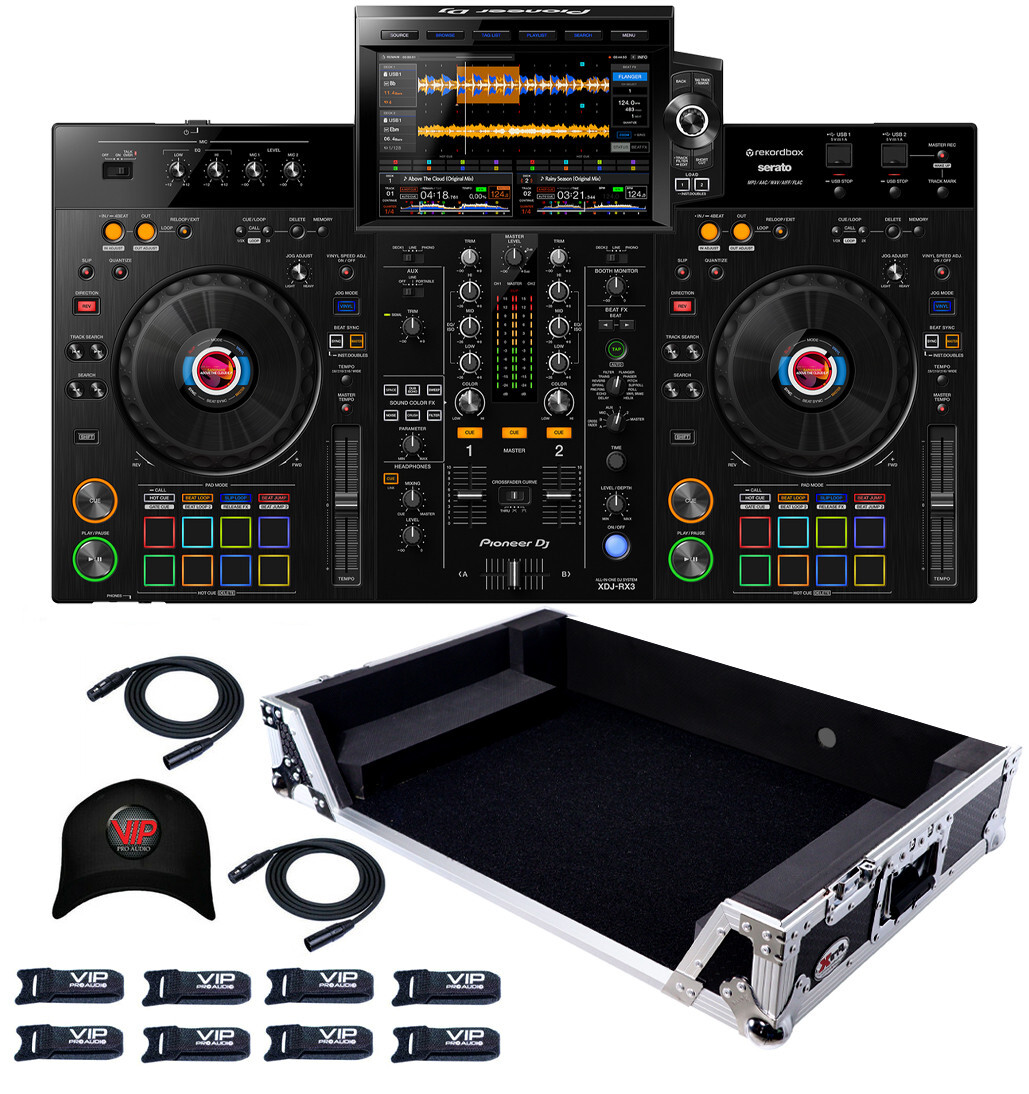 Pioneer DJ XDJ-RX3 2-Channel All-In-One DJ system + XS-XDJRX3 W Case + 2x Cables
