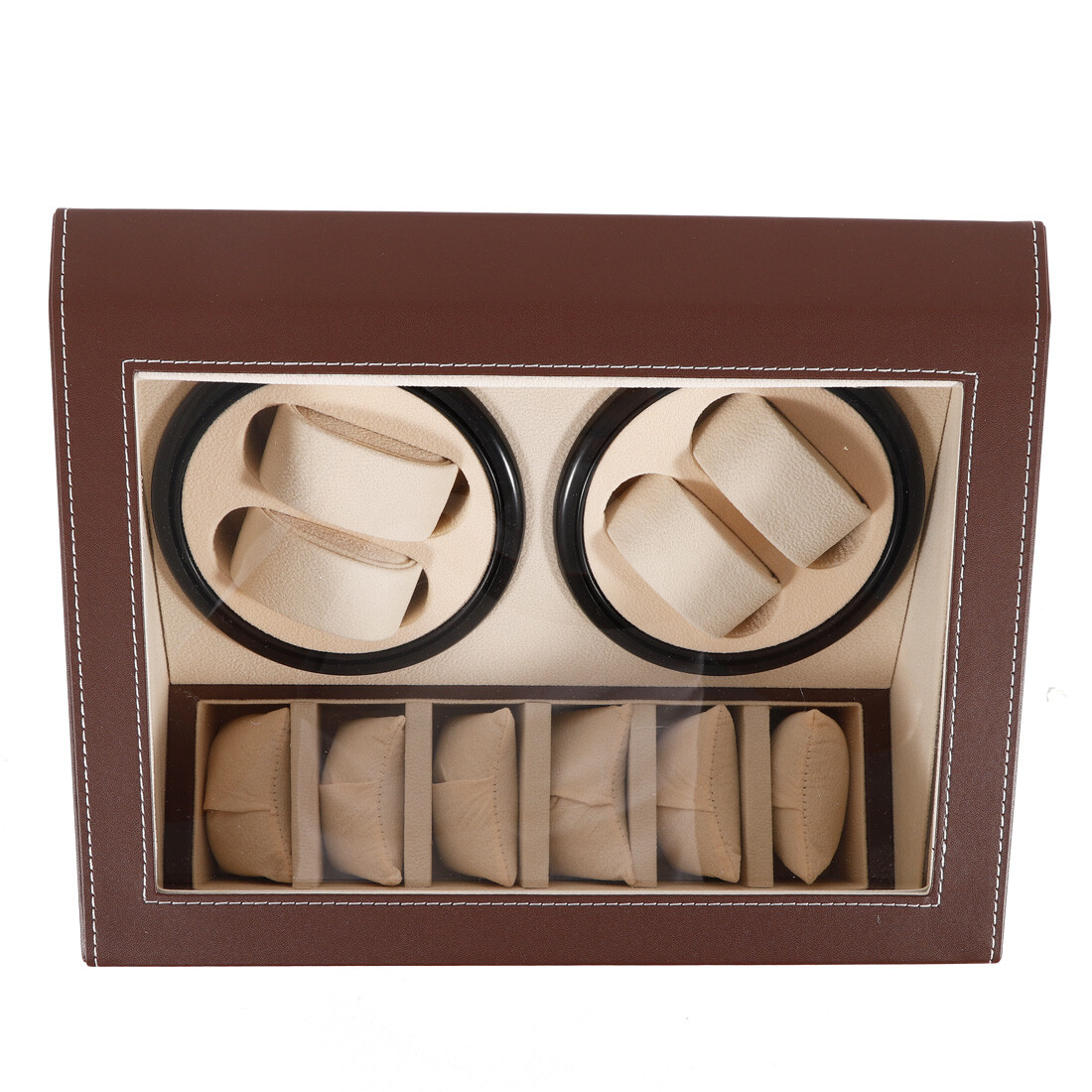 4+6 Automatic Watch Winder Watch Display Box Luxury Storage Case Self-winding