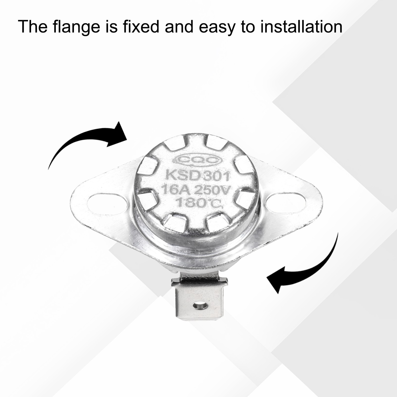 KSD301 Thermostat 180°C/356°F 16A N.C Adjust Snap Disc Temperature Switch 8 Pcs