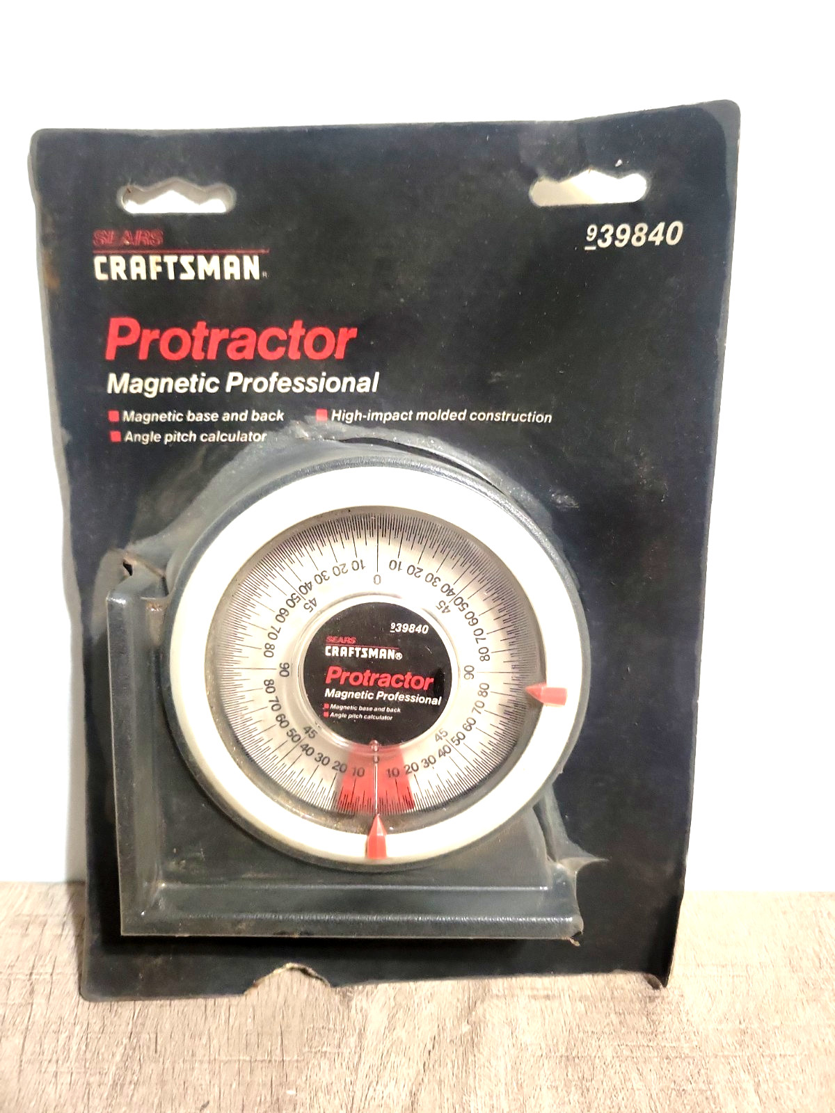 NOS Vintage Craftsman 939840 Magnetic Protractor Angle Pitch Calculator USA
