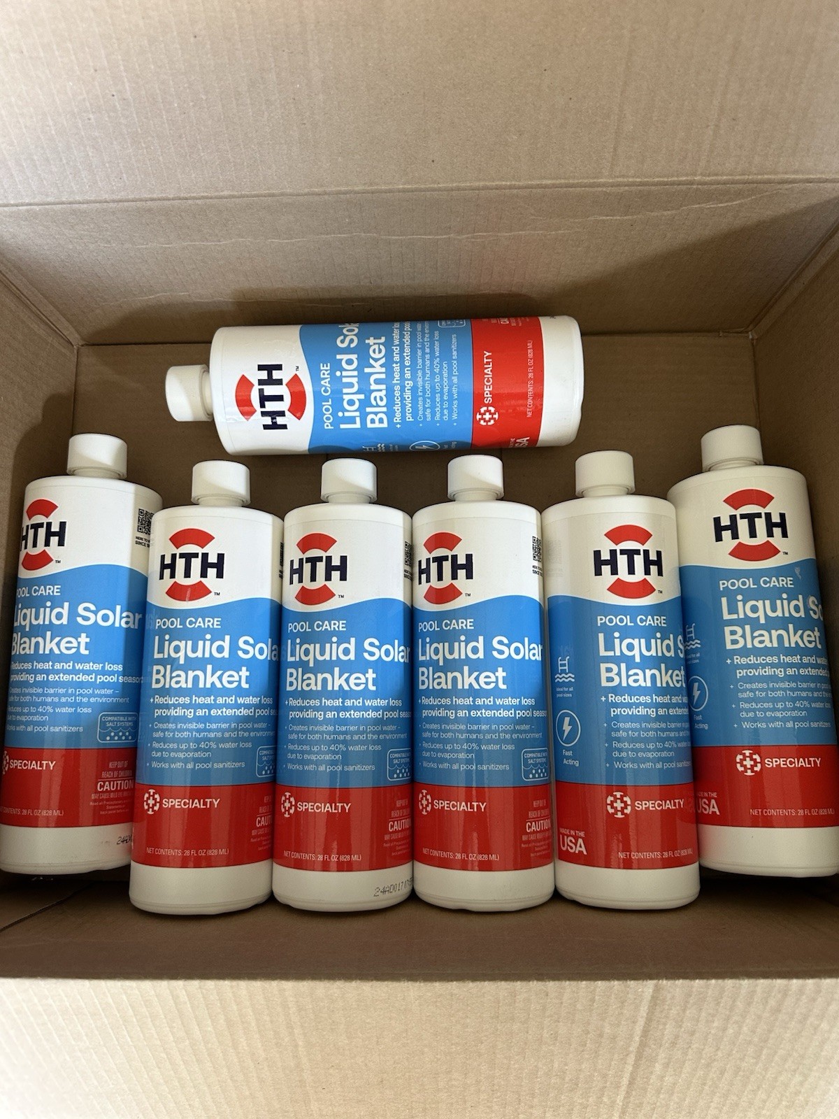 HTH Pool Care Liquid Solar Blanket for Swimming Pools 28oz Lot Of 7 New