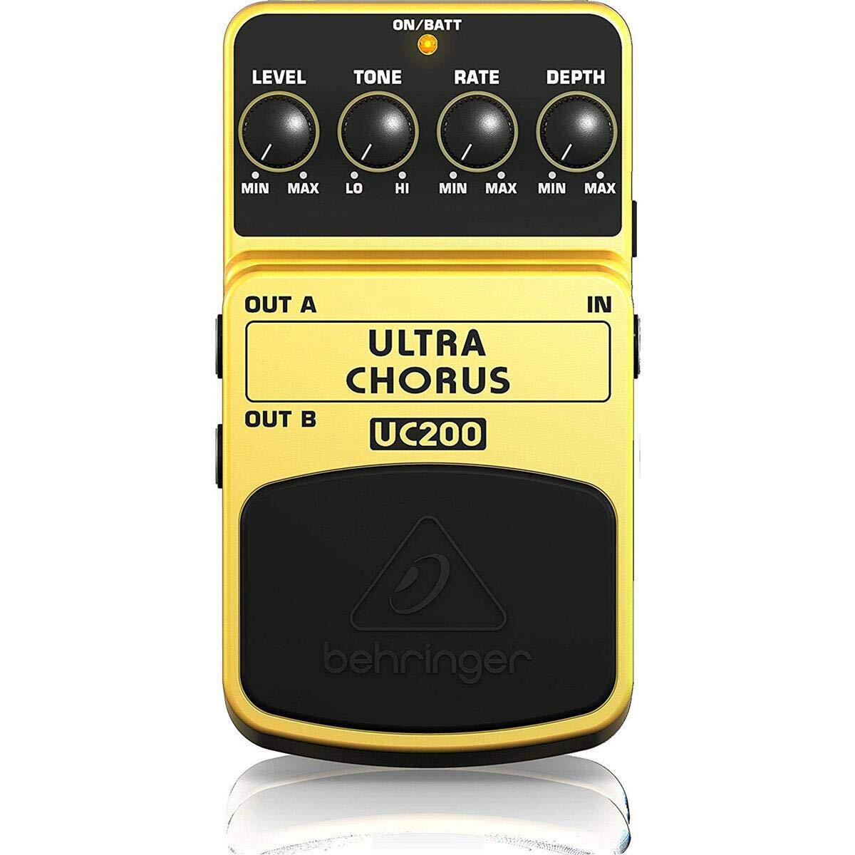 Behringer UC200 Ultimate Stereo Chorus Instrument Effects Pedal,Yellow