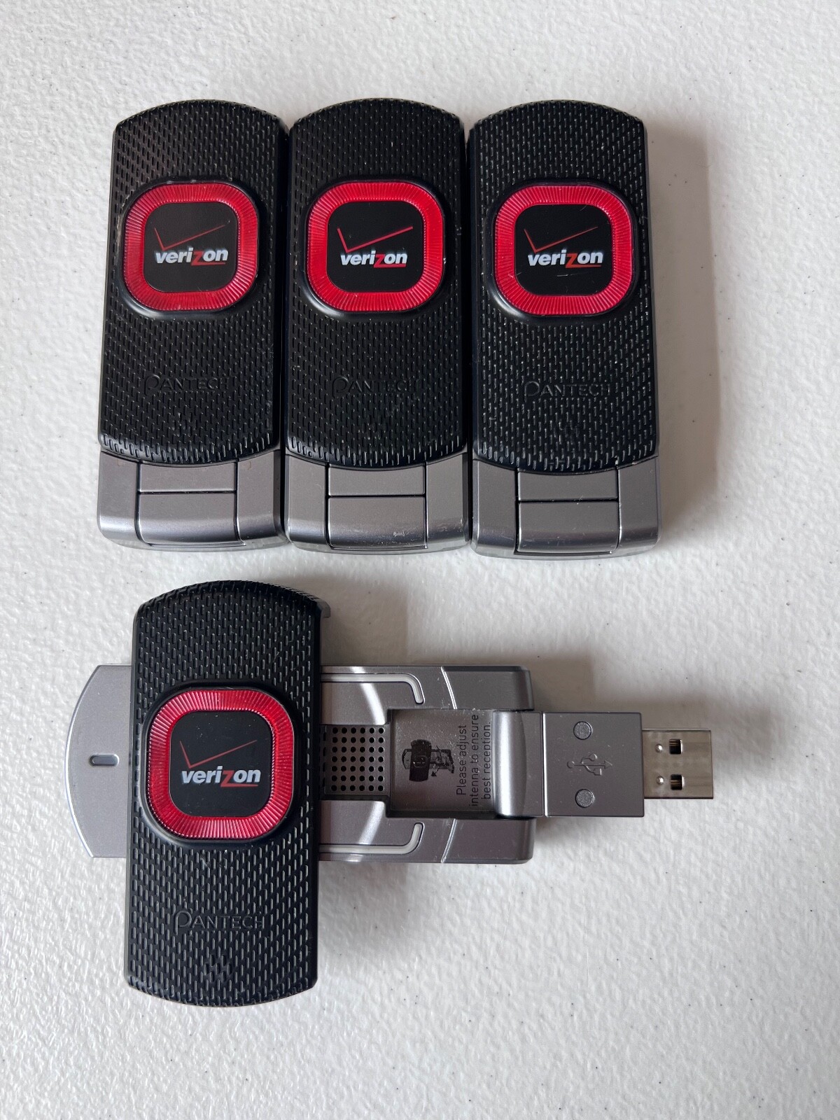 Lot of 4 Verizon Wireless PANTECH UML290VW-G USB Modem Aircard 4G LTE