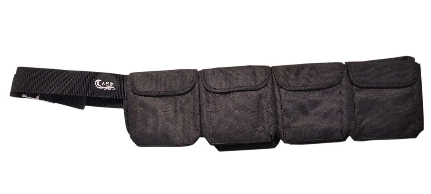 AKM Weight Belt 7 Pockets Black Ex-Large Plus Size