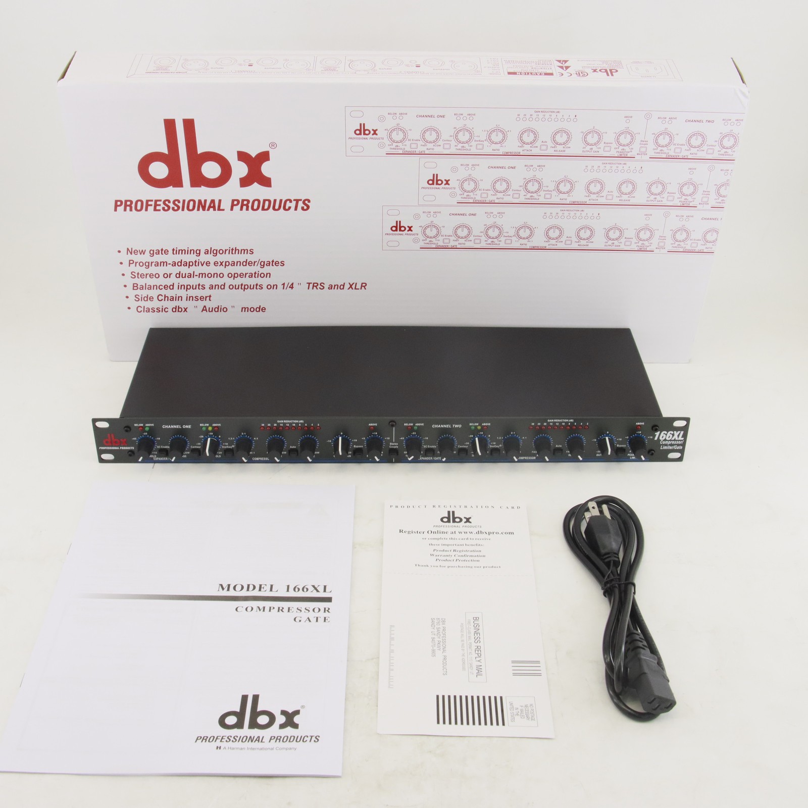 DBX 166XL Compressor Limiter/Gate Effects DSP Processor NEW Free Shipping