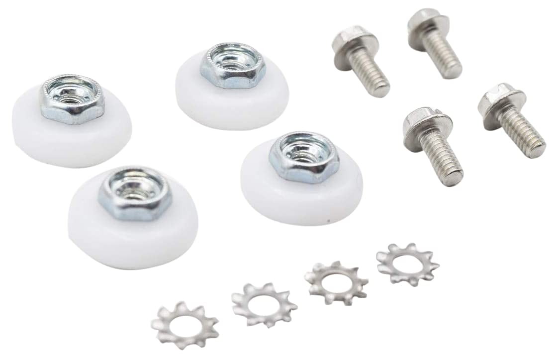 Basco Shower Door Rollers 3/4 inch Diameter Replacements for Inch, White
