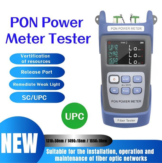 PON Tester Fiber Optical Power Meter UPC Port Digital Optic Cable Testing Tool