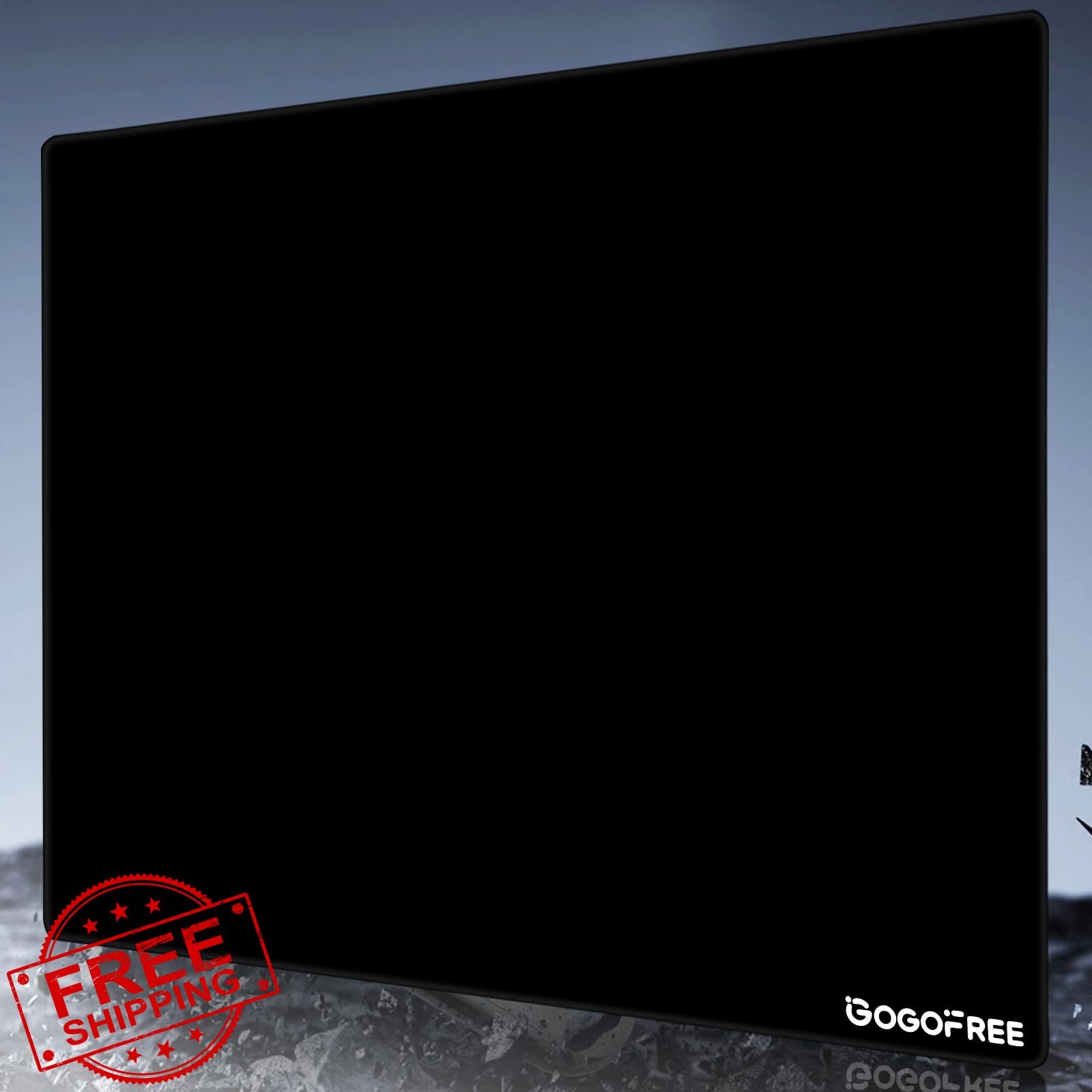 Glass Mousepad XL Black: Gaming Ultra Smooth, Water-Resistant, 15.7x19.6"