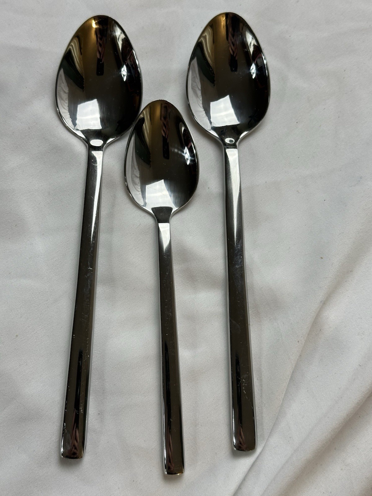 3 St. James Beam Heavyweight Forged Stainless Steel Spoons 2 Different Sizes