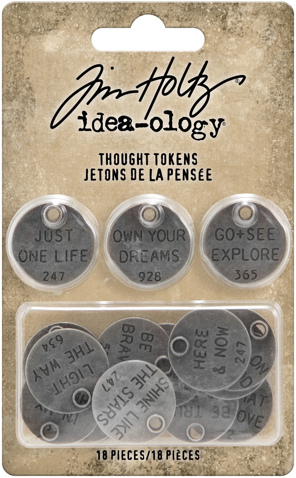 Idea-Ology Metal Adornments 18/Pkg-Thought Tokens