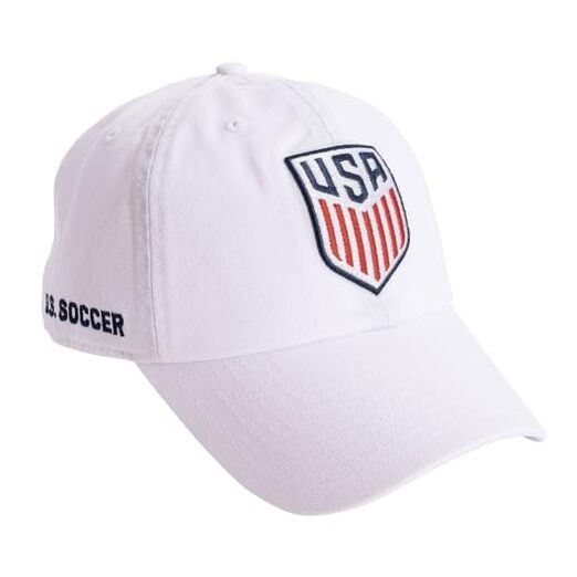 US Soccer Baseball Hat National Team Brimmed Embroidered White United States
