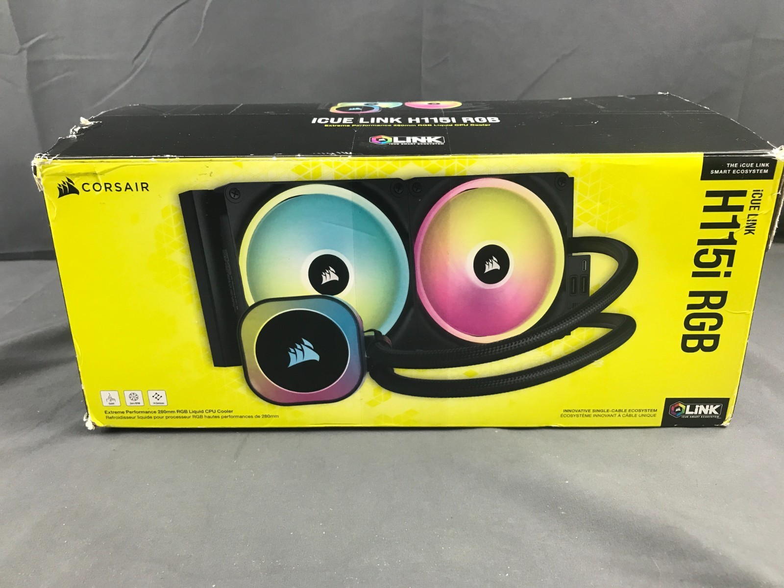 Corsair iCUE Link H115i RGB Liquid CPU Cooler 280mm AIO QX140 RGB Fans