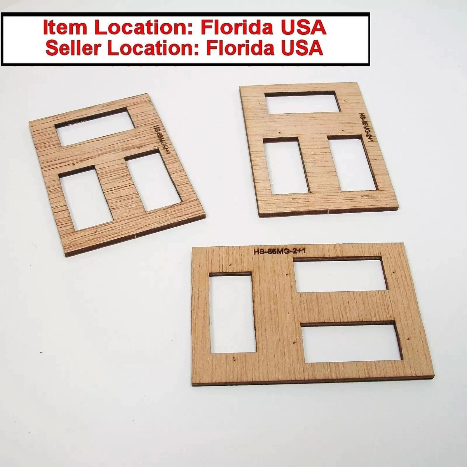 Plywood Servo Mounting Plate Tray for 3 (2+1) Hitec HS-85MG Servo, Lot of 3 pcs