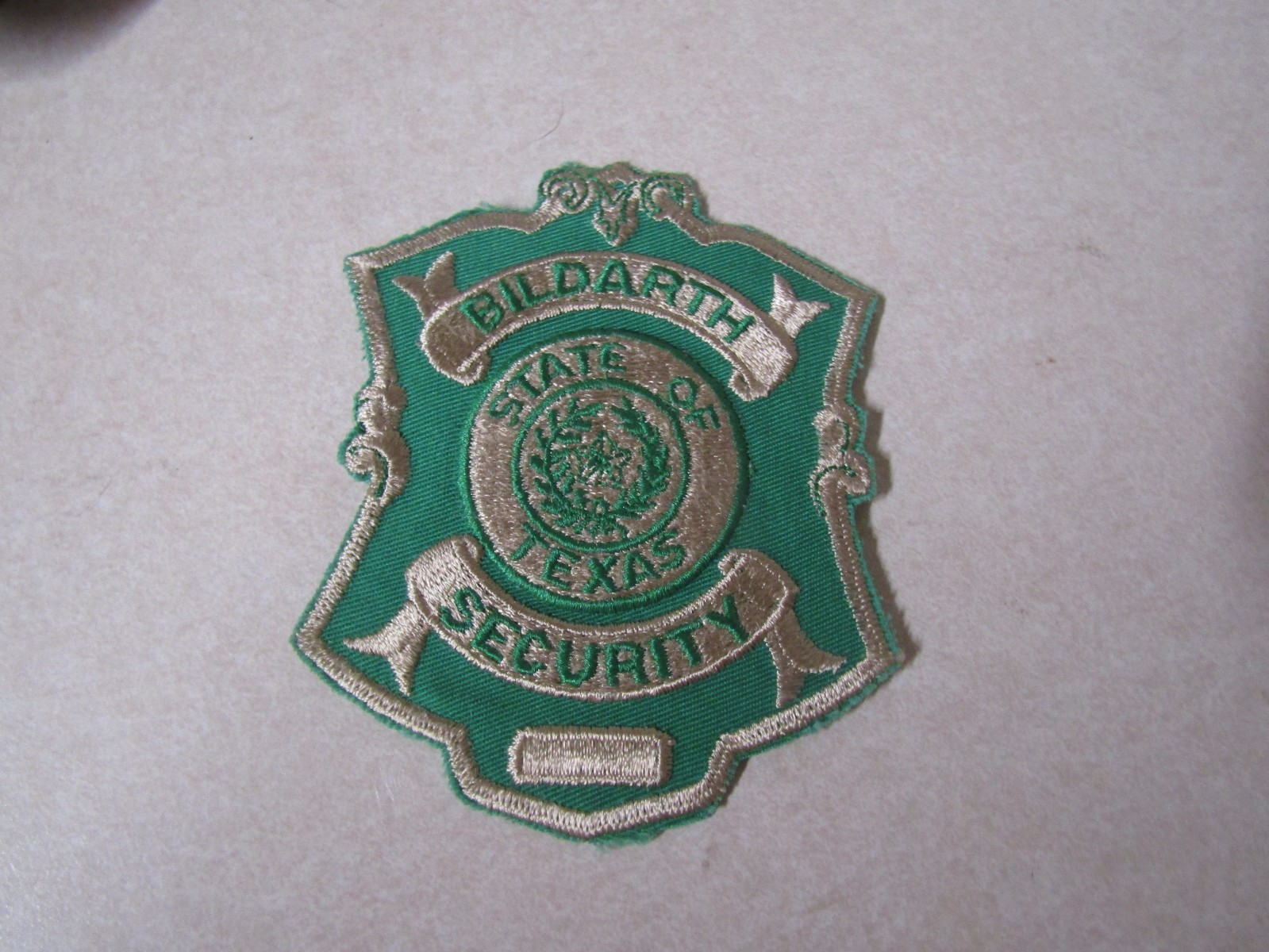 PATCH LAW ENFORCEMENT OLDER BILDARTH SECURITY STATE OF TEXAS