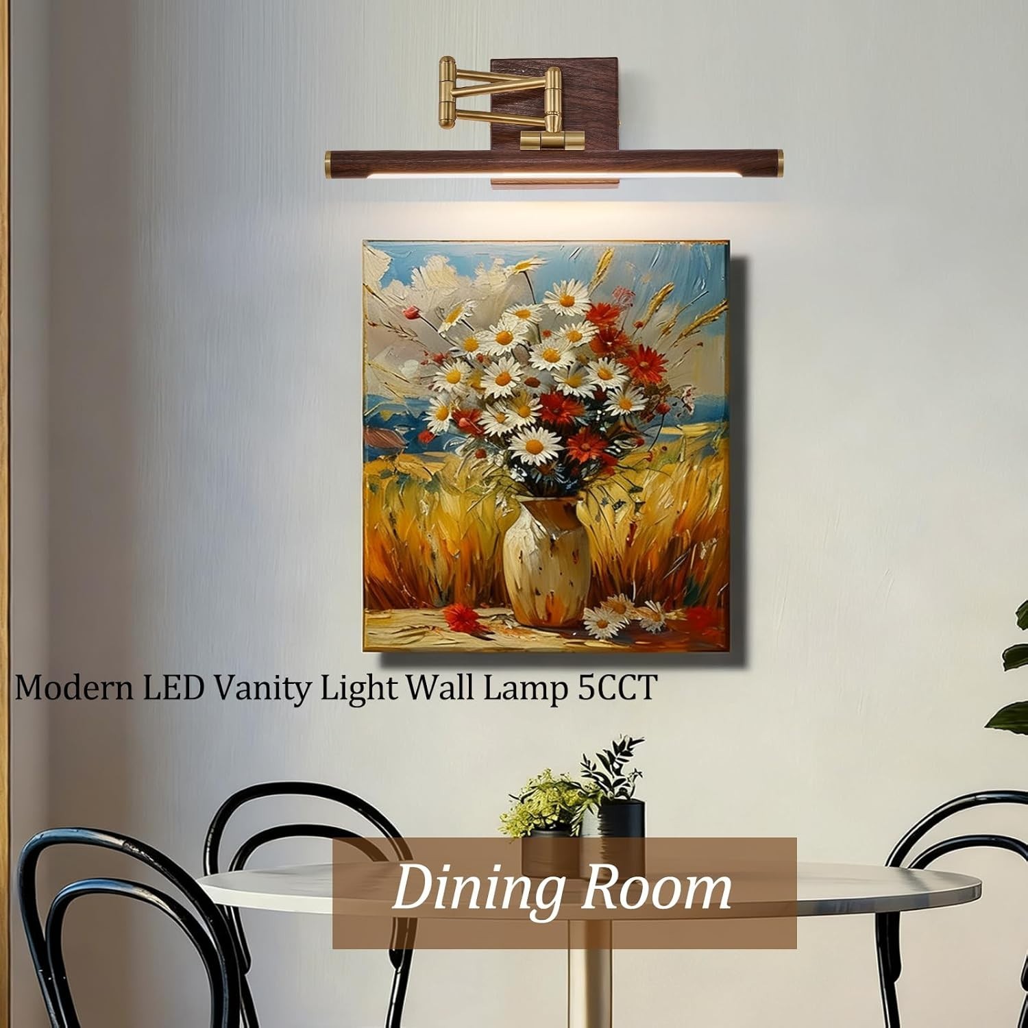LED Picture Light, Hard-Wired Connection Dimmable Adjustable Artwork Light, 1...