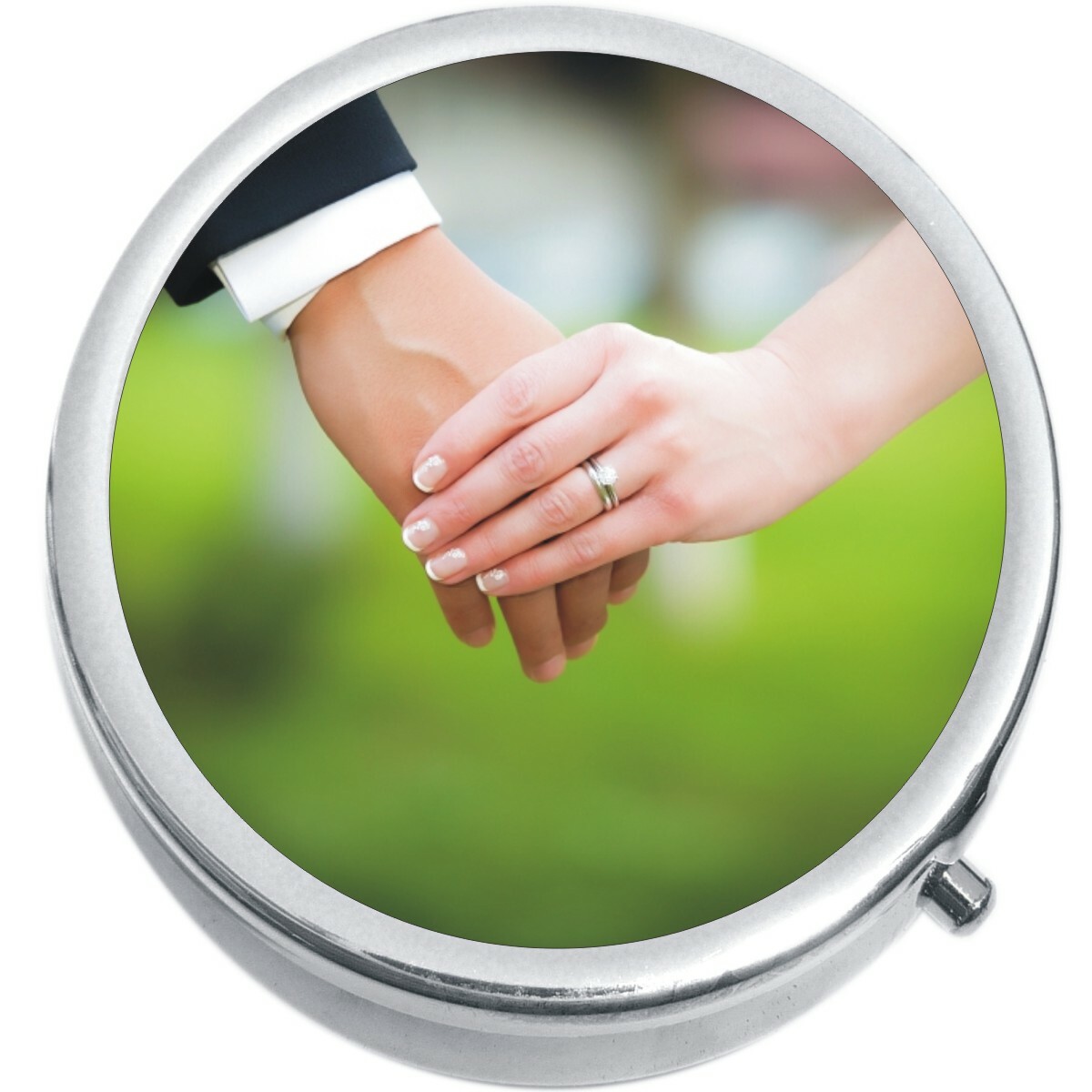 Married Rings Medicine Vitamin Compact Pill Box