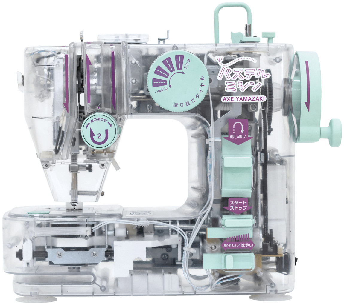 Pastel Sewing Machine / Crafting Mending Machine / Clear body / NEW JAPAN