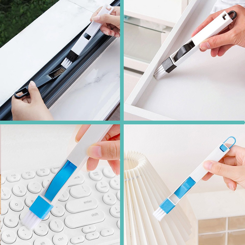 2 in 1 Magic Window Track Cleaner Window Door Groove Cleaning Brush Tools Set