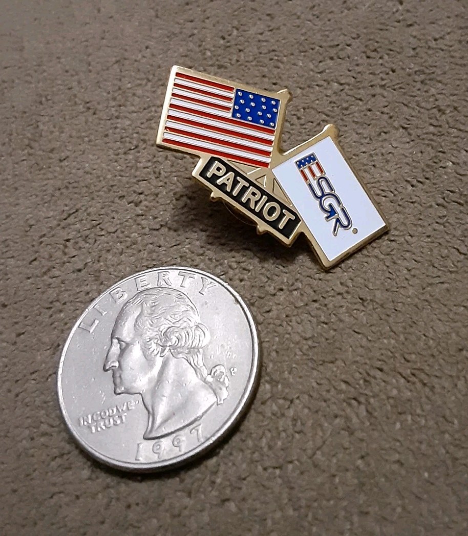 USA Patriotic 4th of July American Flag Enamel Lapel Hat Pin ESGR Patriot