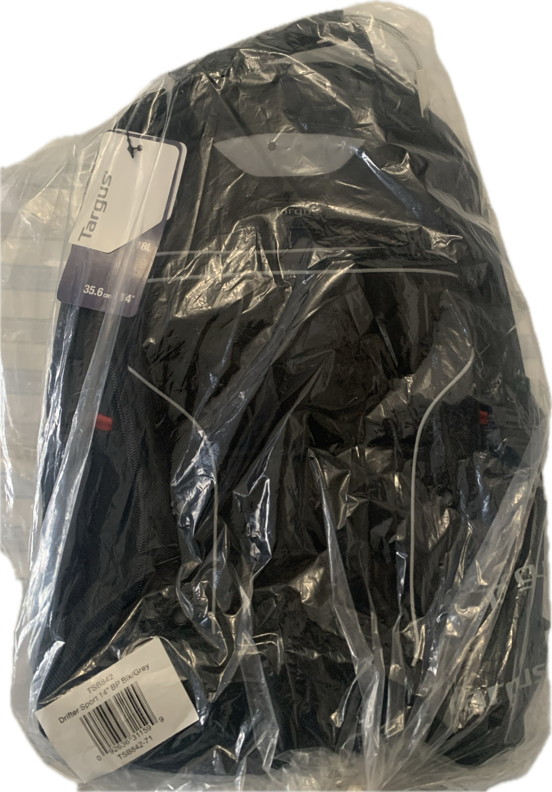 Targus Drifter Sport 14" Laptop Backpack - Black/Grey - Rugged & Water Resistant