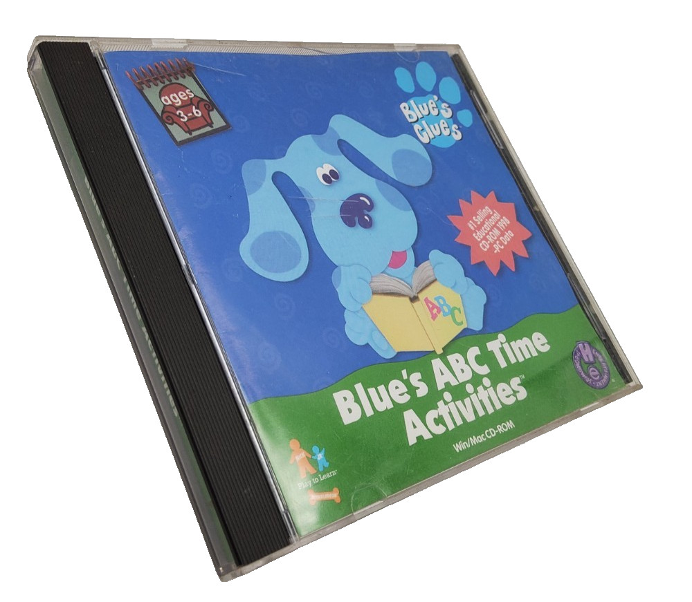 Blue's ABC time Activities, Blues Clues ~ VTG 1999 Educational Children CD-Rom