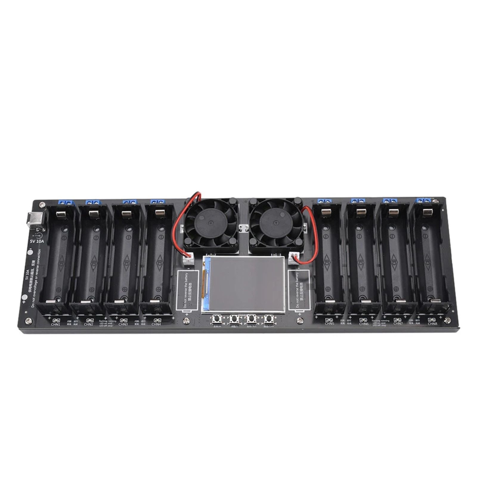 8CH 2.4in LCD Screen Internal Resistance Tester Charging Discharging DC