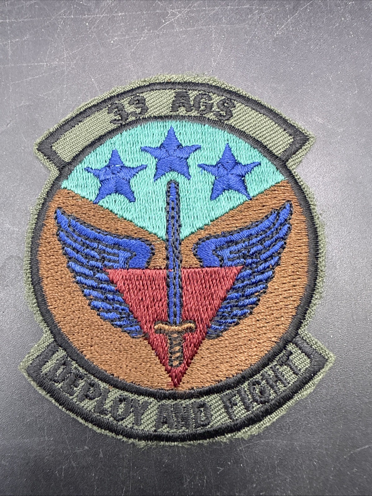 U.S. Air Force 33 AGS Deploy And Fight Sew On Patch -