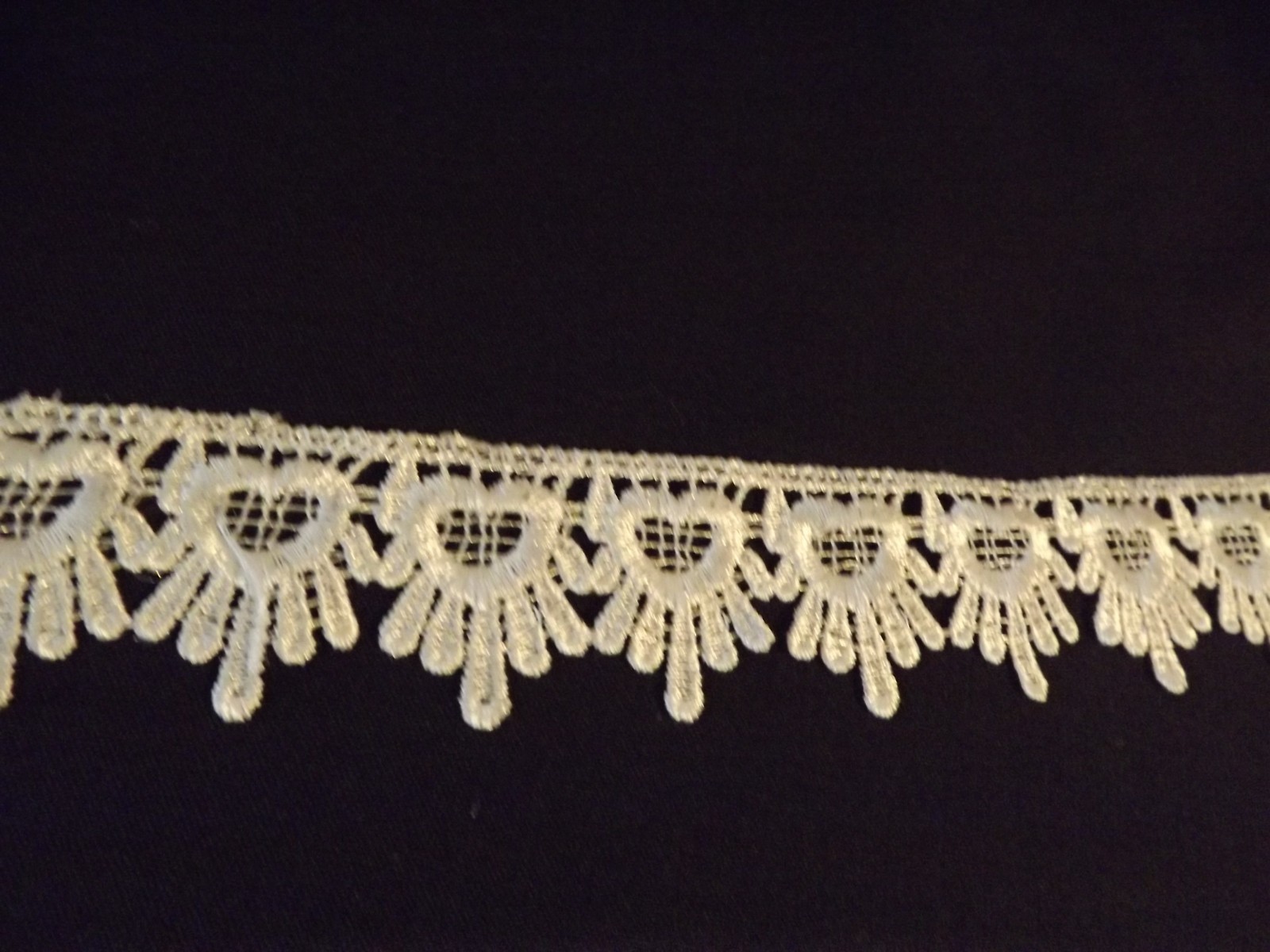 NEW white SHUTTLE LACE sewing trim HEARTS BTY 1.5" 12 yards available