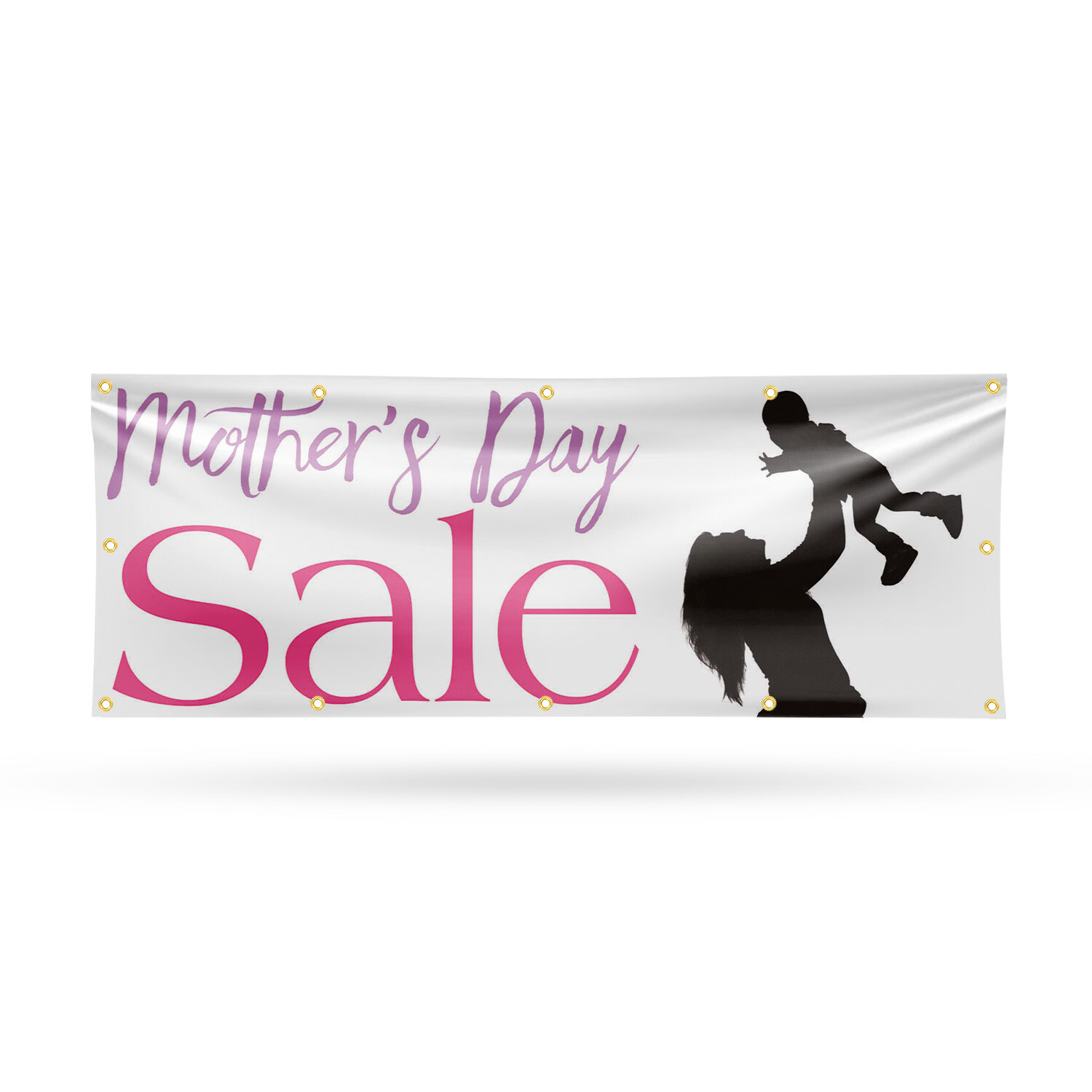 Mothers Day Sale Vinyl Banner Sign with Metal Grommets Heavy-Duty Single-Sided