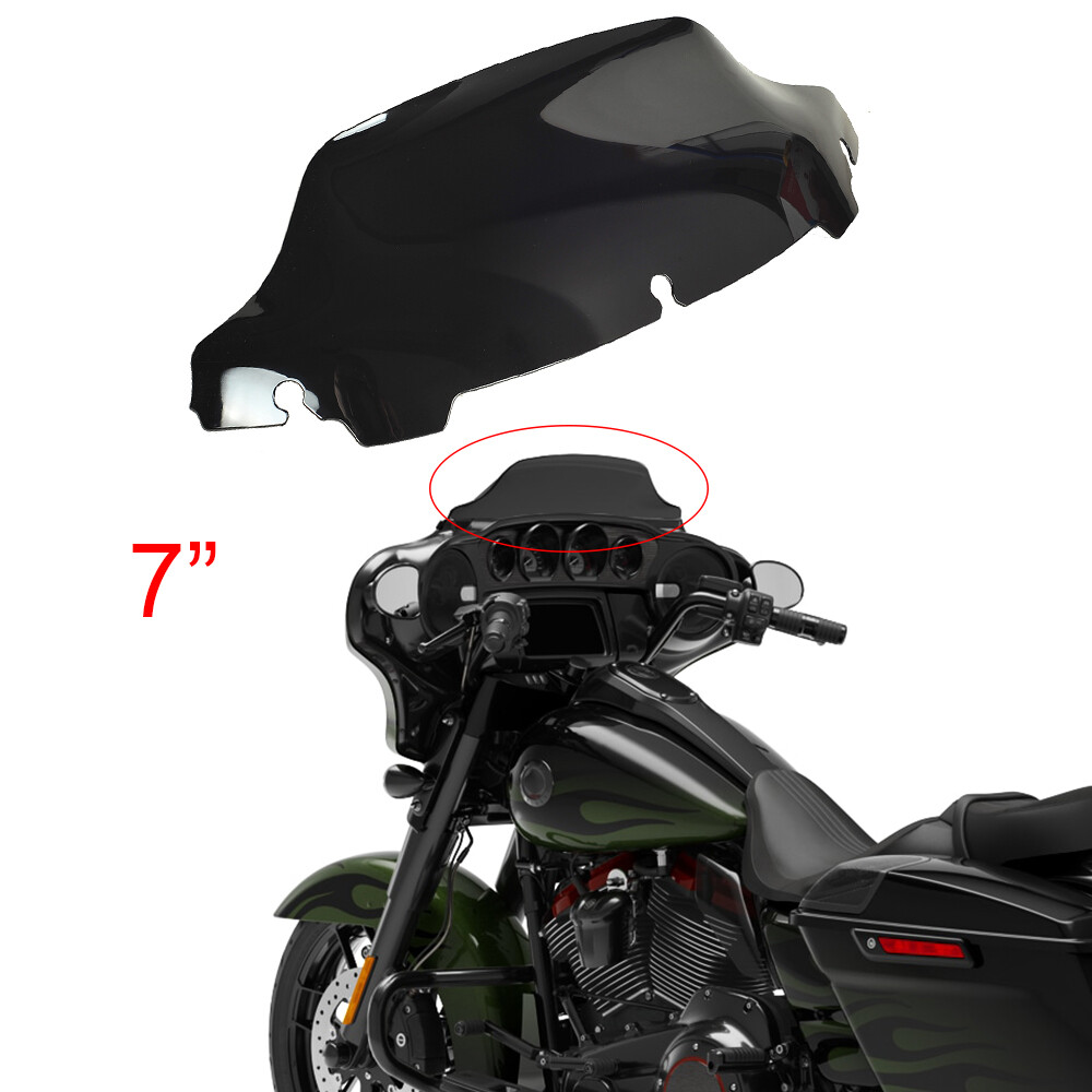 7" Black Windscreen Windshield for Harley Touring Street Electra Glide 2014-2022